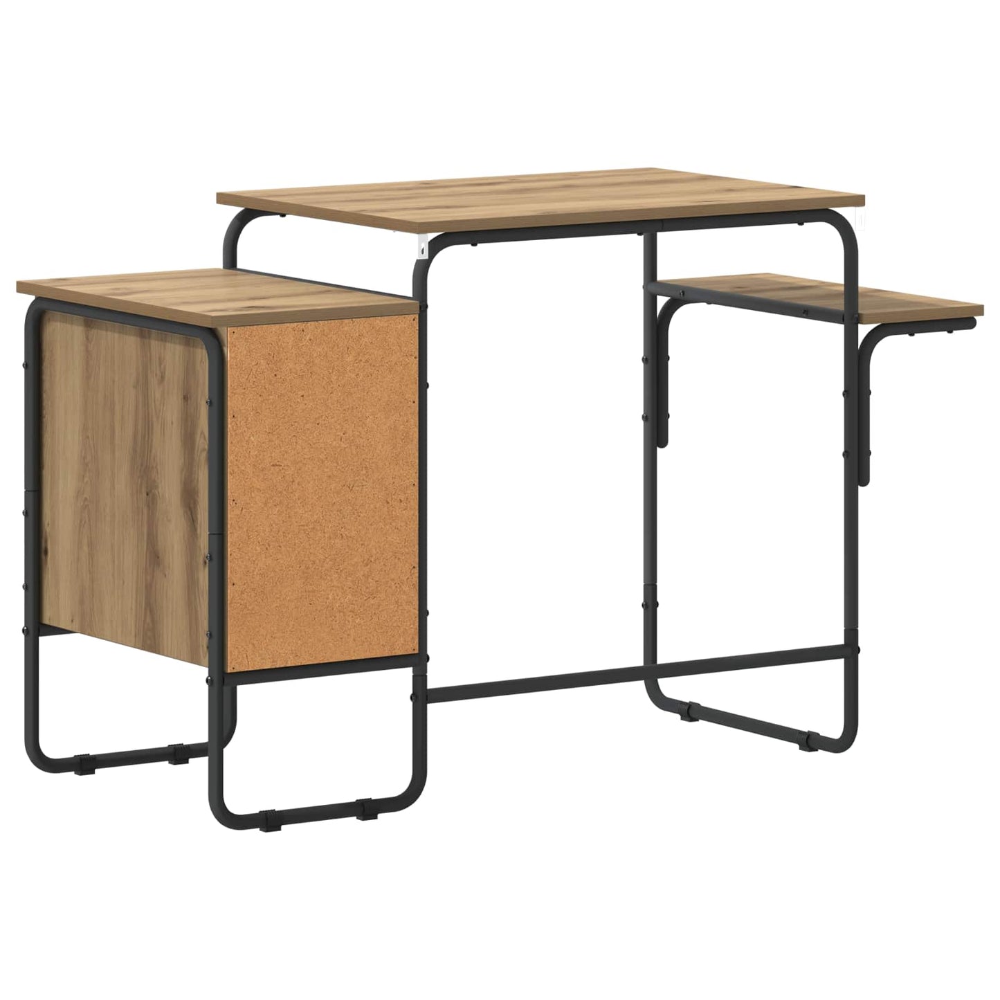 vidaXL Desk with Storage Artisan Oak 120 x 50 x 75 cm