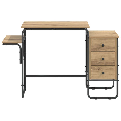 vidaXL Desk with Storage Artisan Oak 120 x 50 x 75 cm