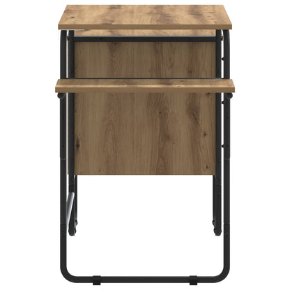 vidaXL Desk with Storage Artisan Oak 120 x 50 x 75 cm
