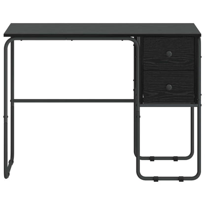 vidaXL Desk with Storage Black Oak 100 x 50 x 75 cm