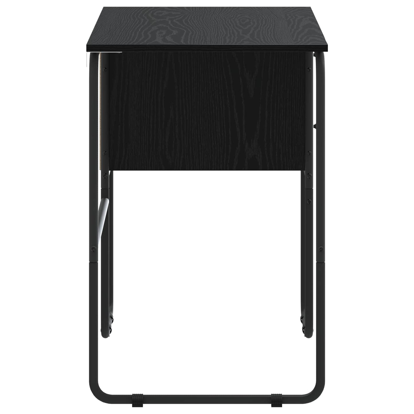 vidaXL Desk with Storage Black Oak 100 x 50 x 75 cm