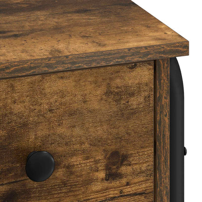 vidaXL Desk with Storage Smoked Oak 100 x 50 x 75 cm