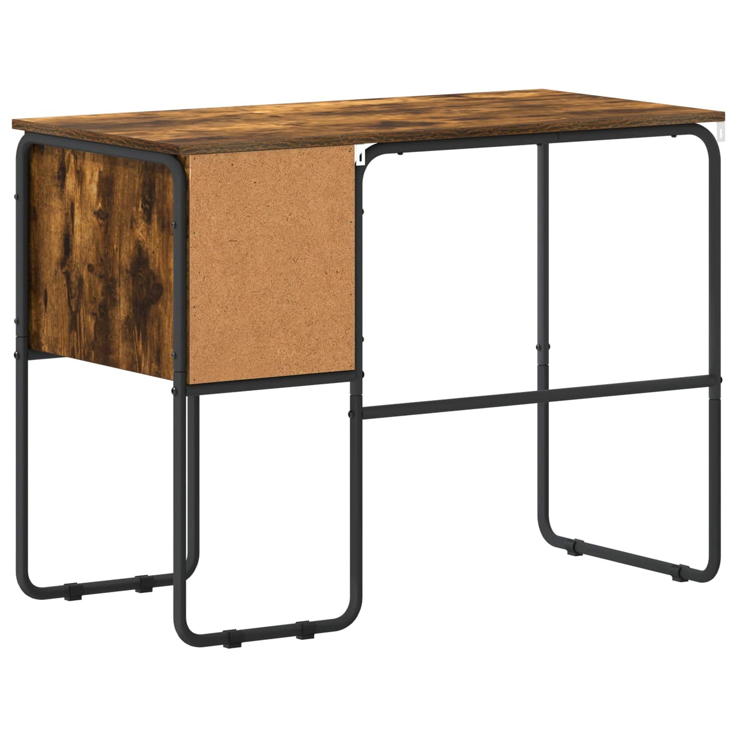 vidaXL Desk with Storage Smoked Oak 100 x 50 x 75 cm