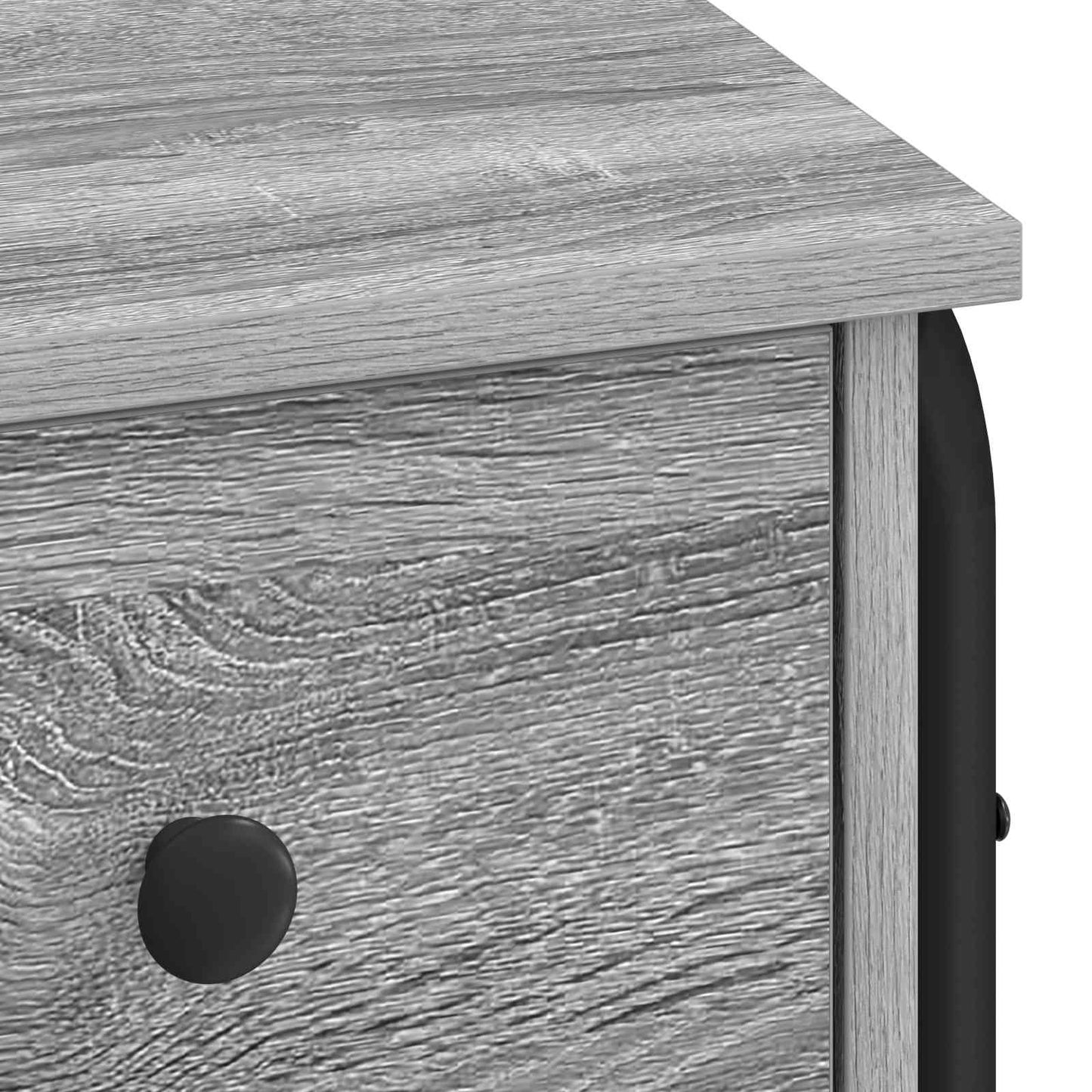 vidaXL Desk with Storage Grey Sonoma 100 x 50 x 75 cm