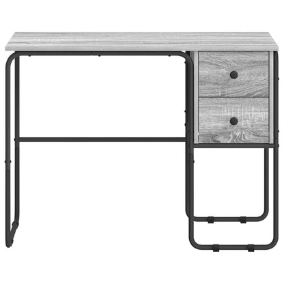 vidaXL Desk with Storage Grey Sonoma 100 x 50 x 75 cm