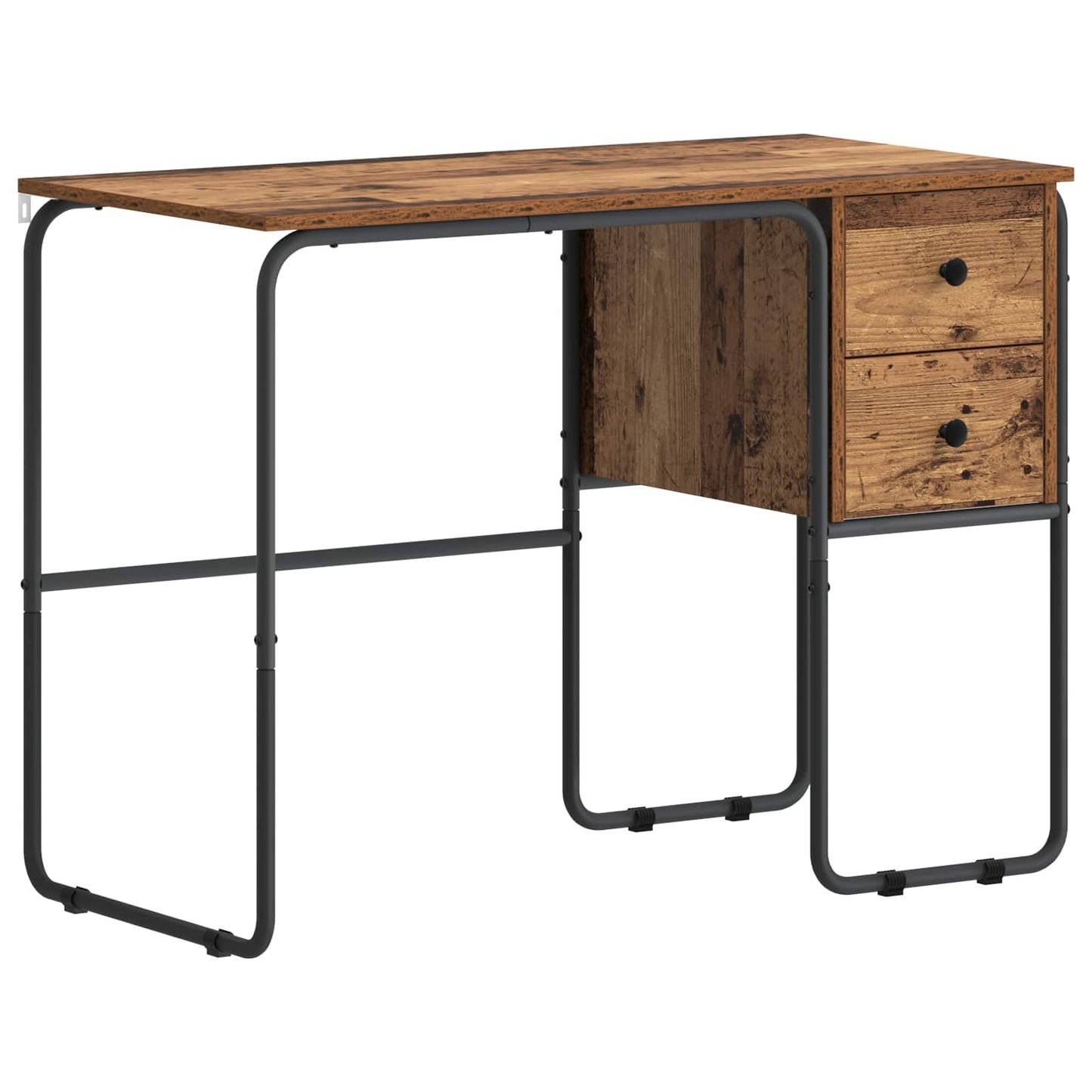 vidaXL Desk with Storage Oak Wood 100 x 50 x 75 cm