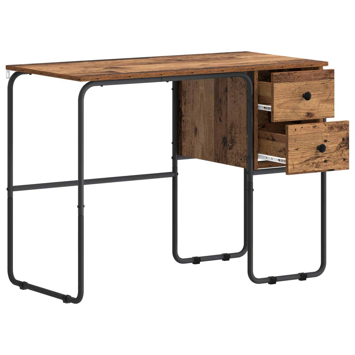 vidaXL Desk with Storage Oak Wood 100 x 50 x 75 cm