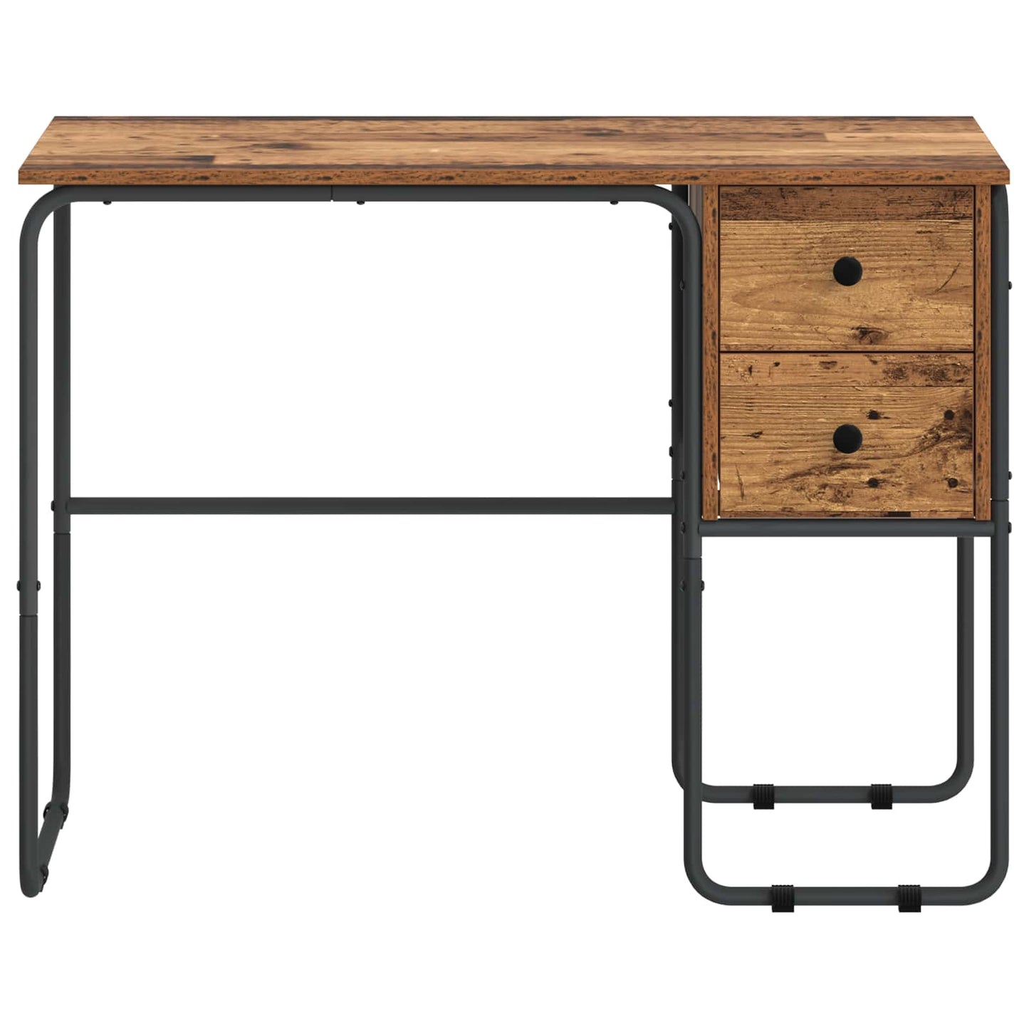 vidaXL Desk with Storage Oak Wood 100 x 50 x 75 cm