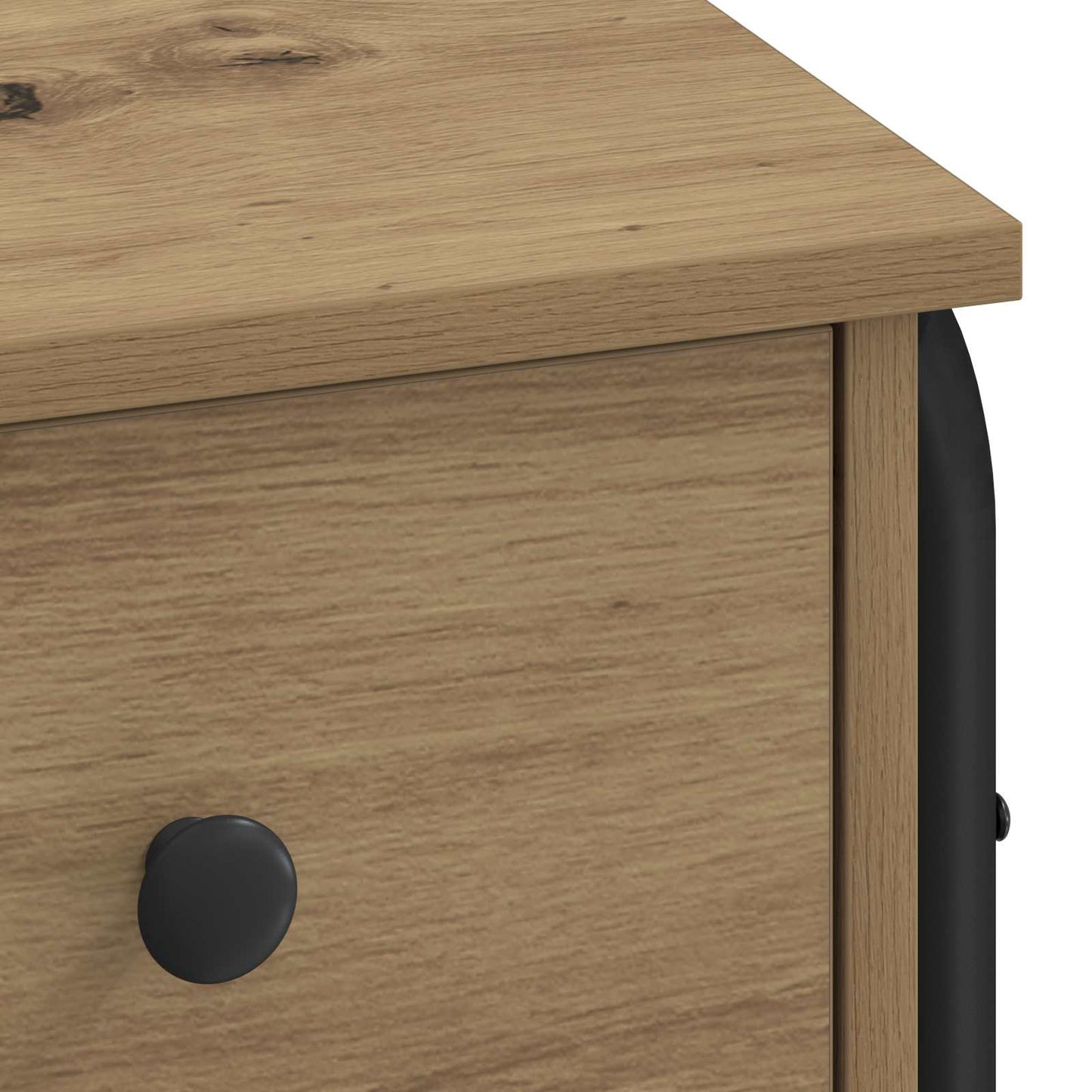 vidaXL Desk with Storage Artisan Oak 100 x 50 x 75 cm