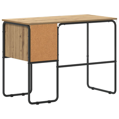vidaXL Desk with Storage Artisan Oak 100 x 50 x 75 cm