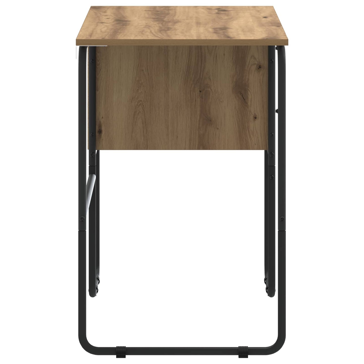 vidaXL Desk with Storage Artisan Oak 100 x 50 x 75 cm