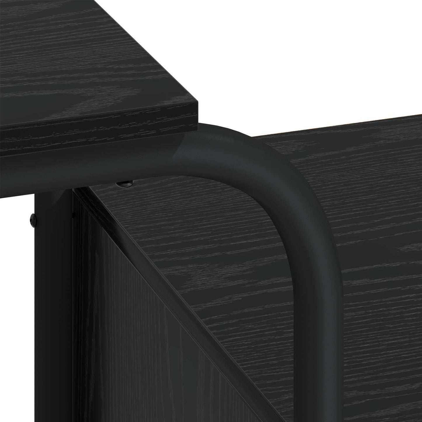 vidaXL Desk with Storage Black Oak 145 x 50 x 75 cm
