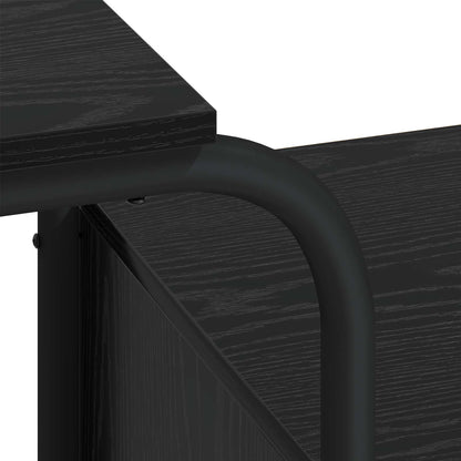 vidaXL Desk with Storage Black Oak 145 x 50 x 75 cm