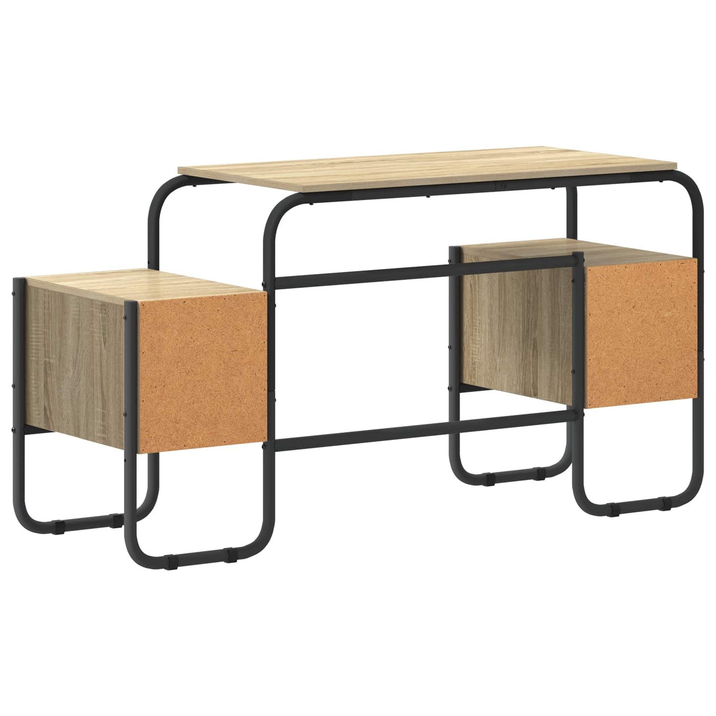 vidaXL Desk with Storage Sonoma Oak 145 x 50 x 75 cm