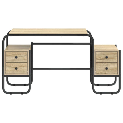 vidaXL Desk with Storage Sonoma Oak 145 x 50 x 75 cm