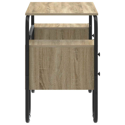 vidaXL Desk with Storage Sonoma Oak 145 x 50 x 75 cm