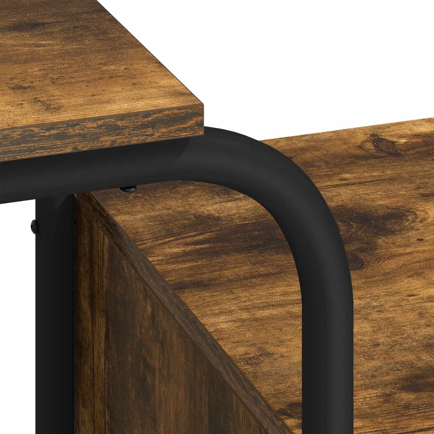 vidaXL Desk with Storage Smoked Oak 145 x 50 x 75 cm