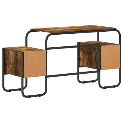 vidaXL Desk with Storage Smoked Oak 145 x 50 x 75 cm