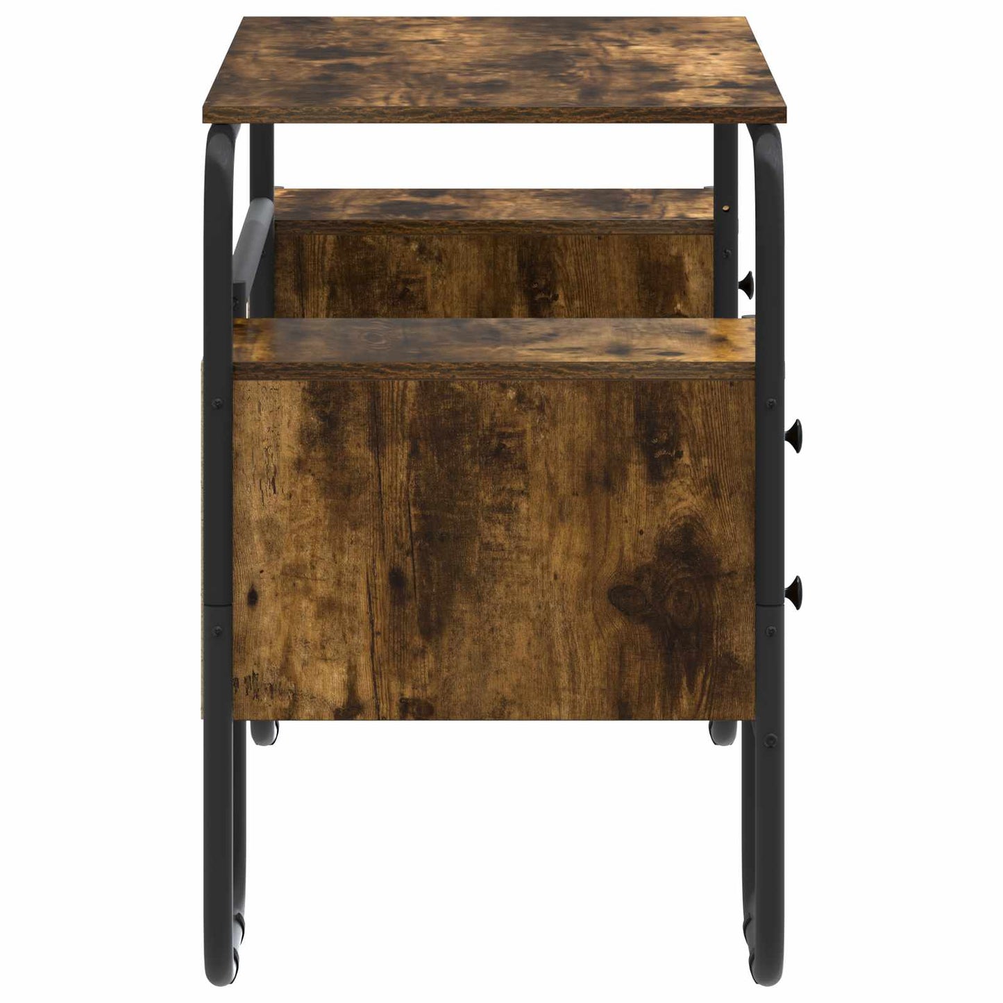 vidaXL Desk with Storage Smoked Oak 145 x 50 x 75 cm
