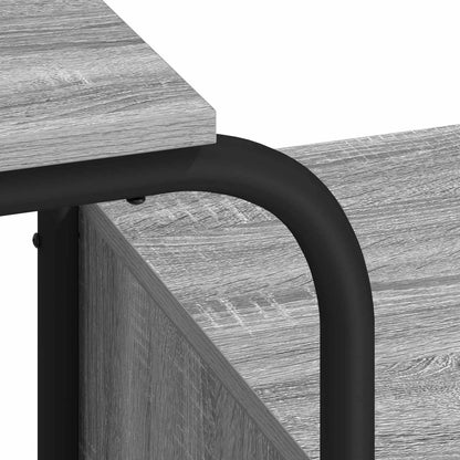 vidaXL Desk with Storage Grey Sonoma 145 x 50 x 75 cm