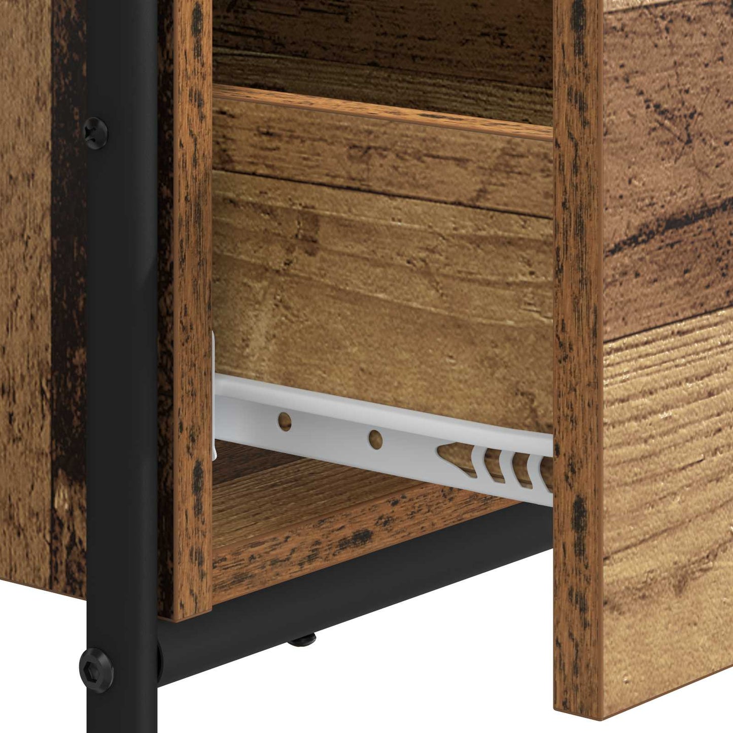 vidaXL Desk with Storage Old Wood 145 x 50 x 75 cm