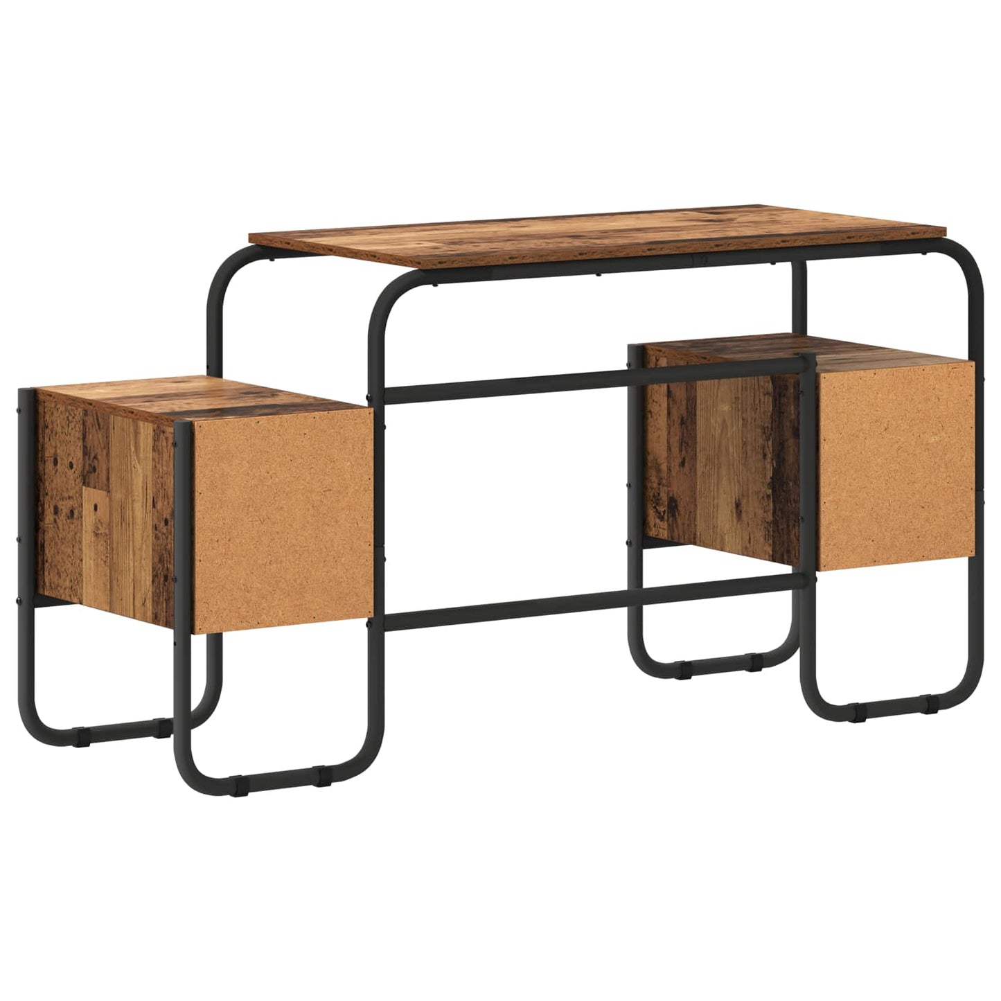 vidaXL Desk with Storage Old Wood 145 x 50 x 75 cm
