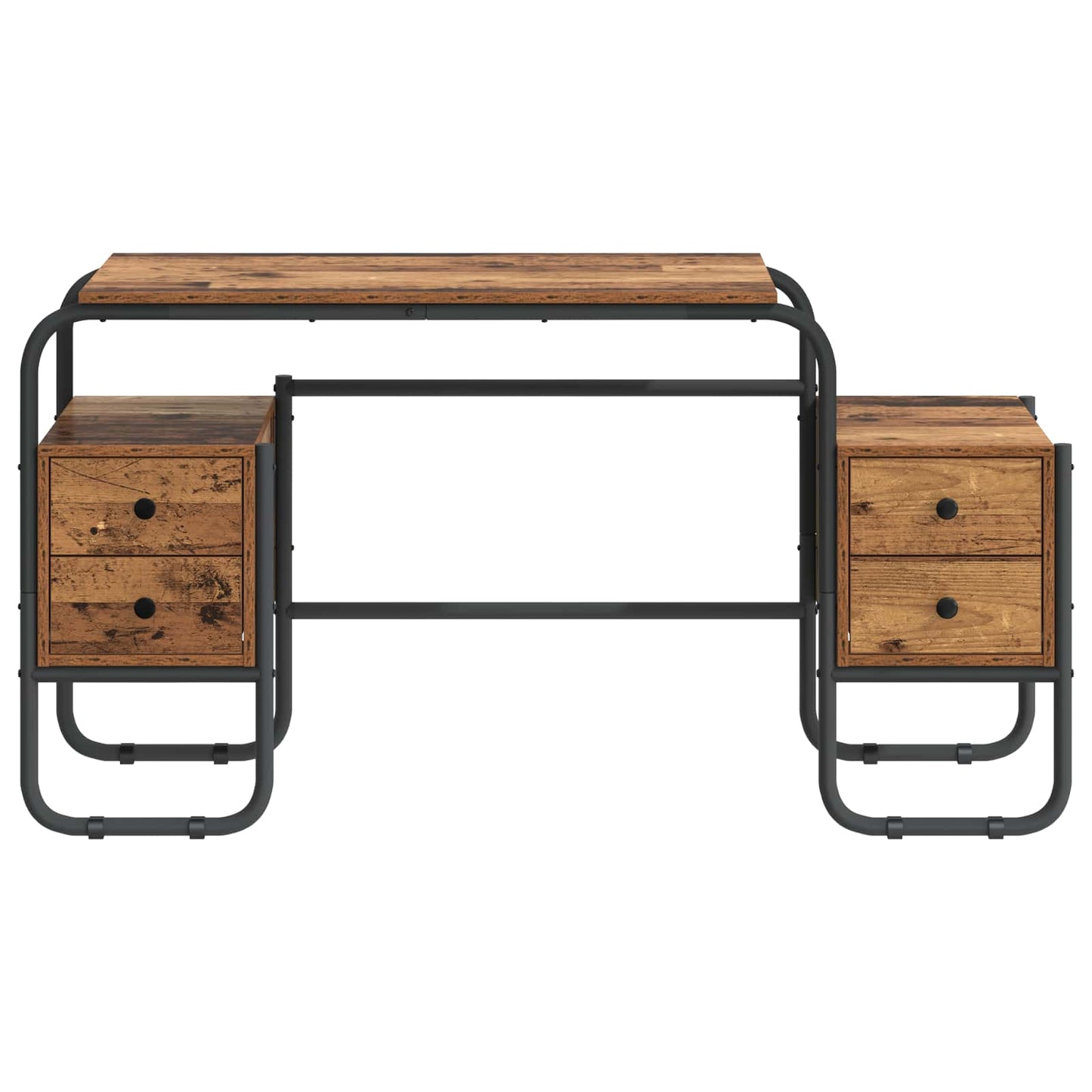 vidaXL Desk with Storage Old Wood 145 x 50 x 75 cm
