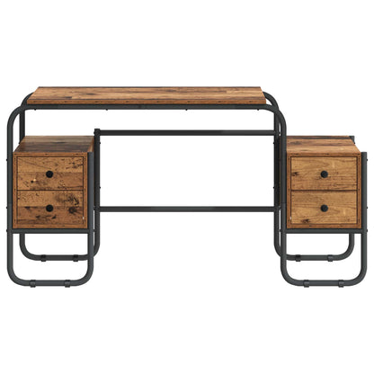 vidaXL Desk with Storage Old Wood 145 x 50 x 75 cm