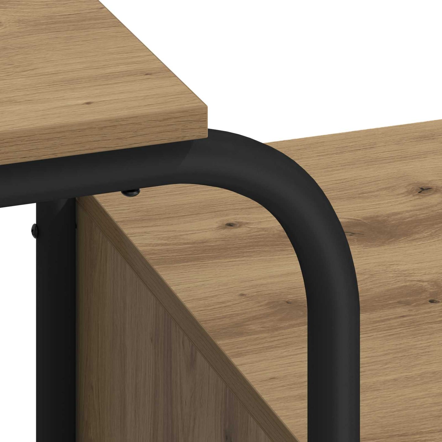 vidaXL Desk with Storage Artisan Oak 145 x 50 x 75 cm
