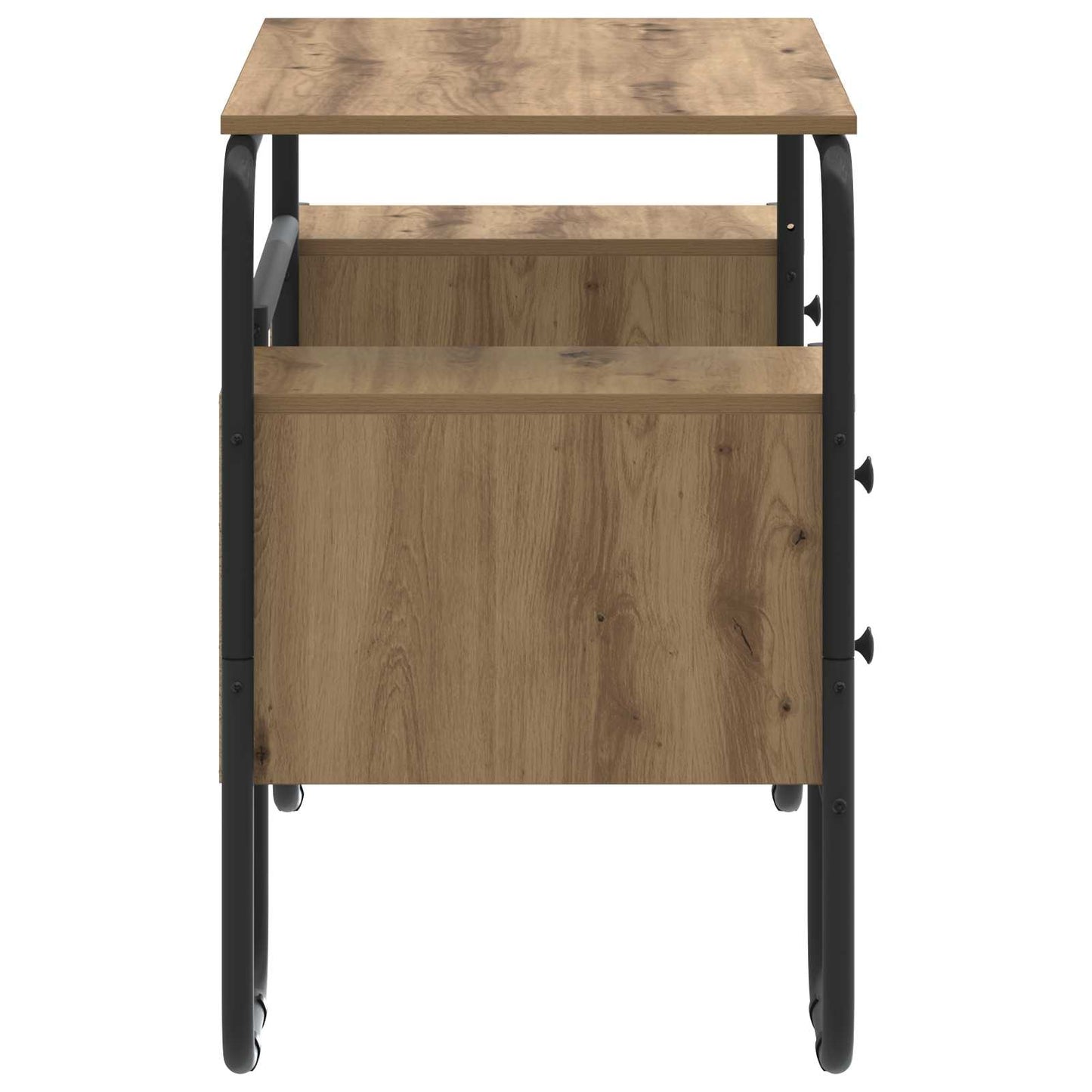 vidaXL Desk with Storage Artisan Oak 145 x 50 x 75 cm