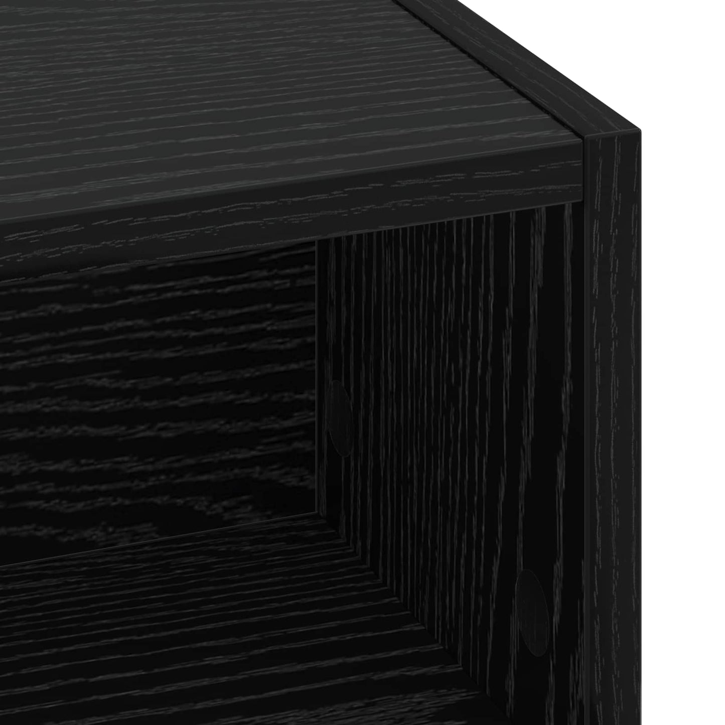 vidaXL Desk with Storage Black Oak 60 x 50 x 91 cm