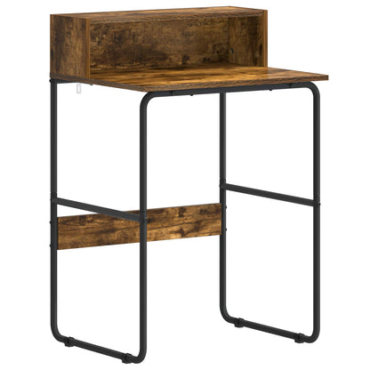vidaXL Desk with Storage Smoked Oak 60 x 50 x 91 cm