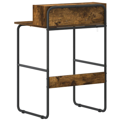 vidaXL Desk with Storage Smoked Oak 60 x 50 x 91 cm