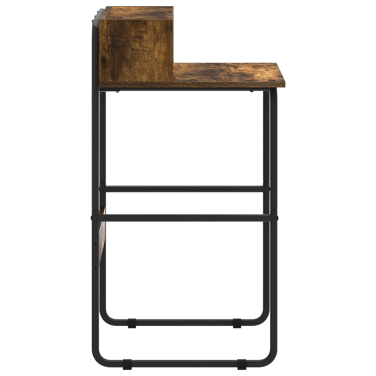 vidaXL Desk with Storage Smoked Oak 60 x 50 x 91 cm