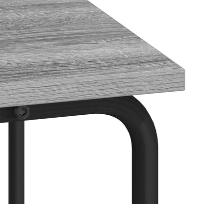 vidaXL Desk with Storage Grey Sonoma 60 x 50 x 91 cm