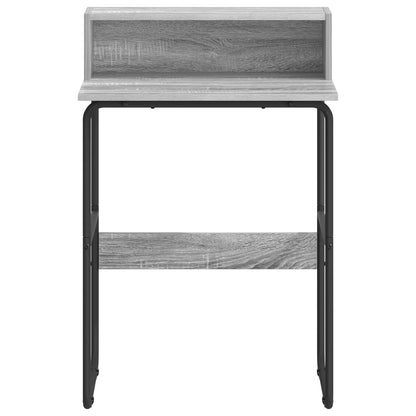 vidaXL Desk with Storage Grey Sonoma 60 x 50 x 91 cm