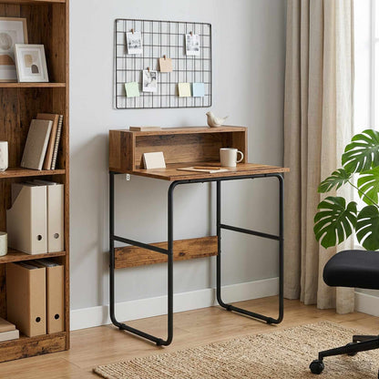 vidaXL Desk with Storage Old Wood 60 x 50 x 91 cm