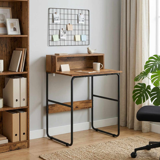 vidaXL Desk with Storage Old Wood 60 x 50 x 91 cm