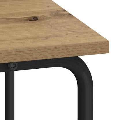 vidaXL Desk with Storage Artisan Oak 60 x 50 x 91 cm