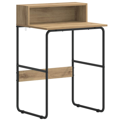 vidaXL Desk with Storage Artisan Oak 60 x 50 x 91 cm