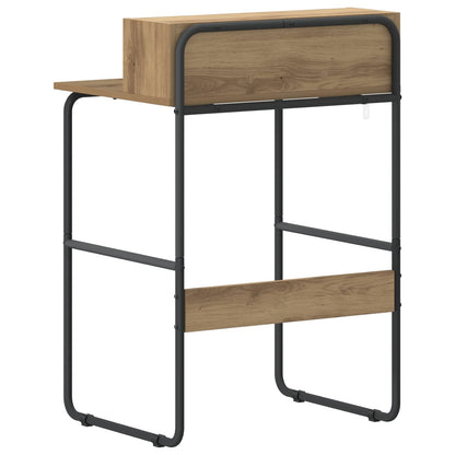 vidaXL Desk with Storage Artisan Oak 60 x 50 x 91 cm