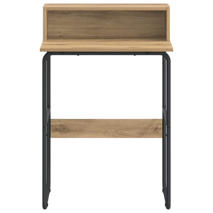 vidaXL Desk with Storage Artisan Oak 60 x 50 x 91 cm