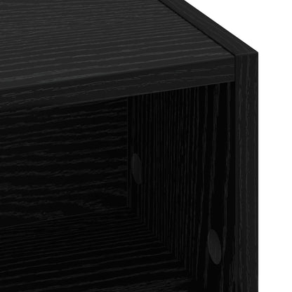 vidaXL Desk with Storage Black Oak 80 x 50 x 91 cm