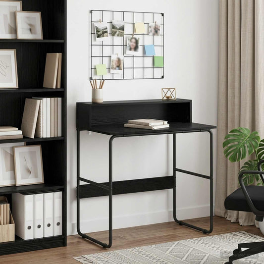 vidaXL Desk with Storage Black Oak 80 x 50 x 91 cm
