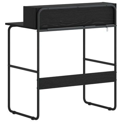 vidaXL Desk with Storage Black Oak 80 x 50 x 91 cm
