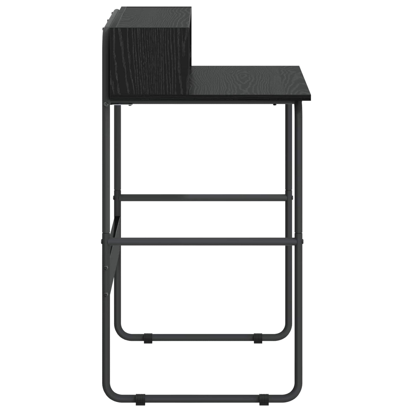 vidaXL Desk with Storage Black Oak 80 x 50 x 91 cm