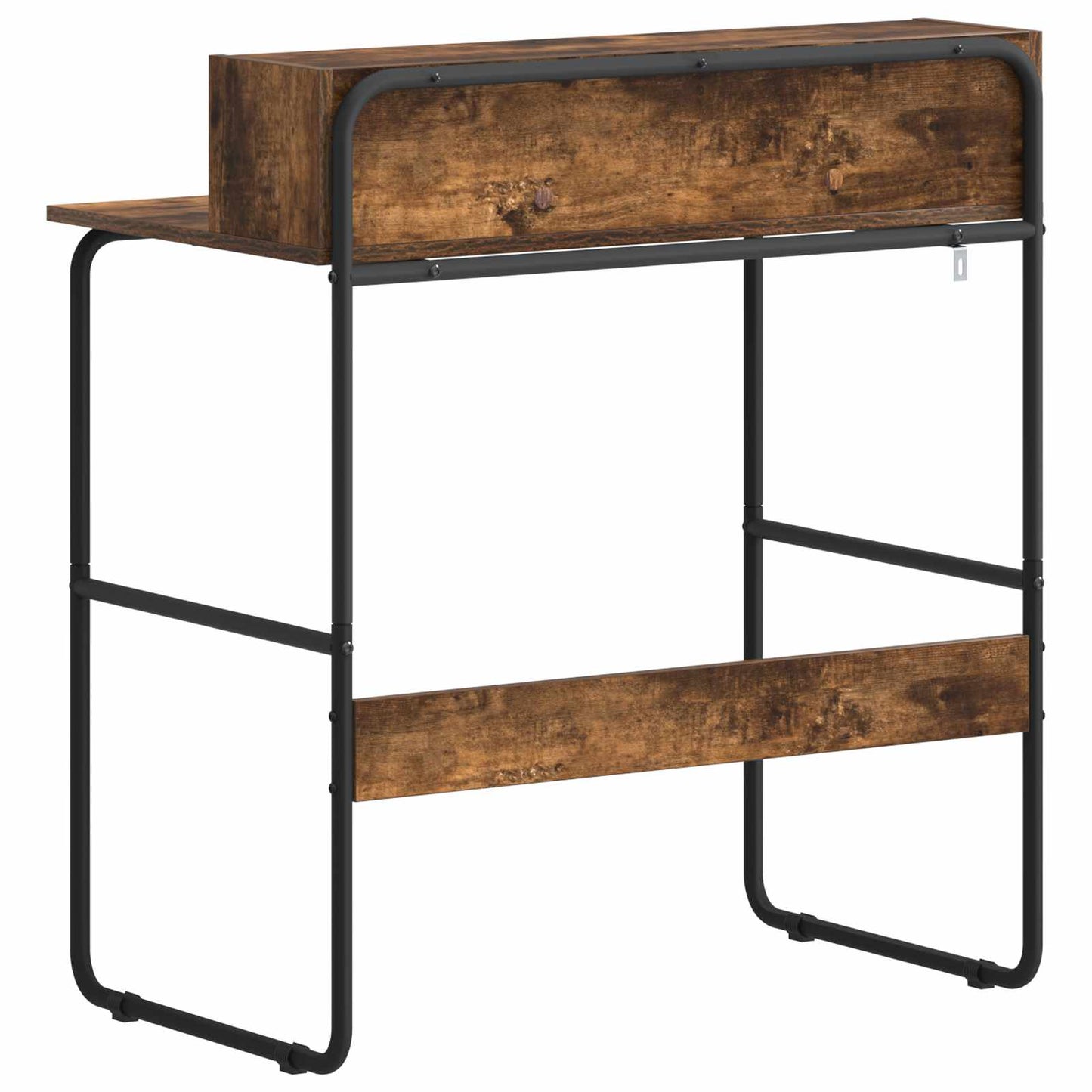 vidaXL Desk with Storage Smoked Oak 80 x 50 x 91 cm