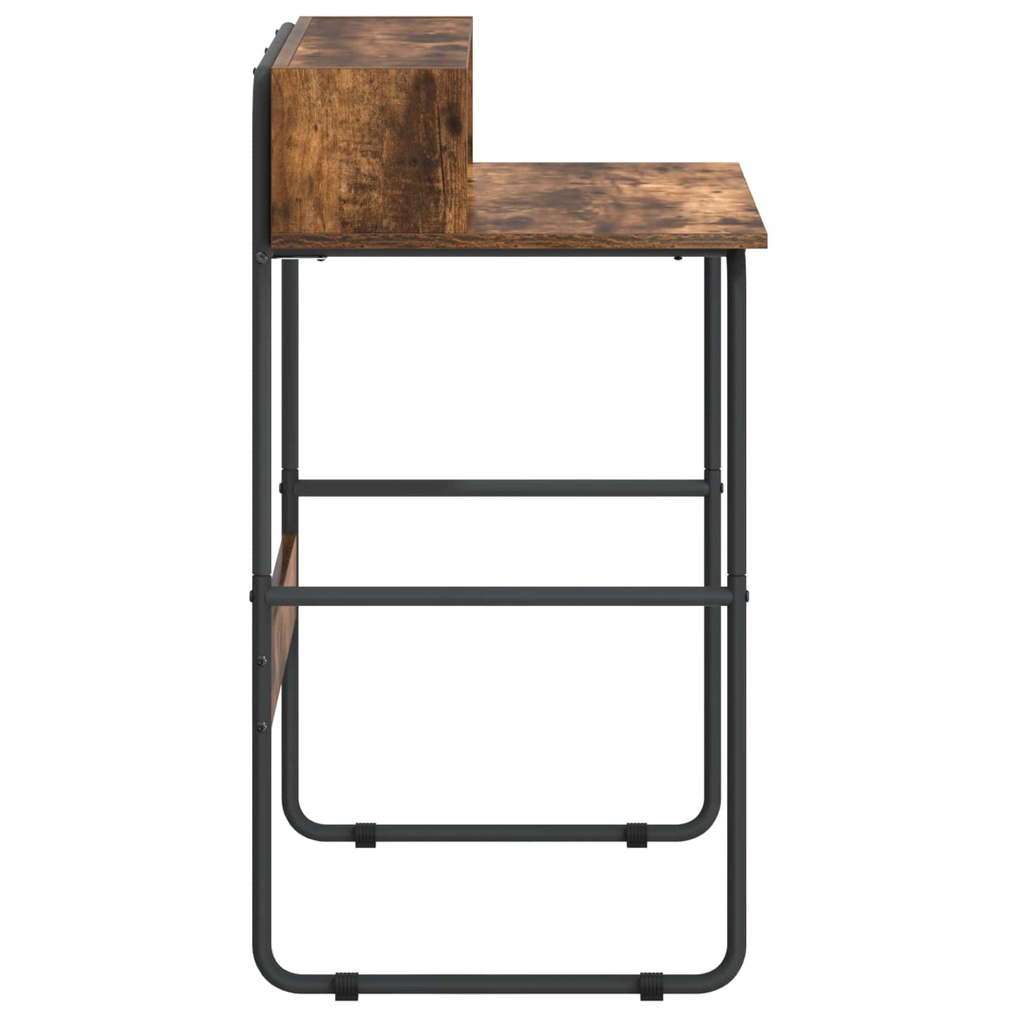 vidaXL Desk with Storage Smoked Oak 80 x 50 x 91 cm