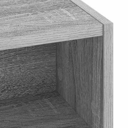 vidaXL Desk with Storage Grey Sonoma 80 x 50 x 91 cm