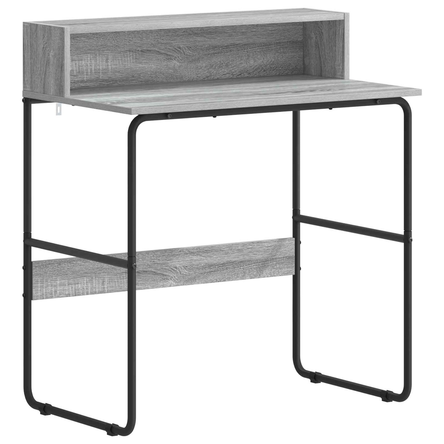 vidaXL Desk with Storage Grey Sonoma 80 x 50 x 91 cm